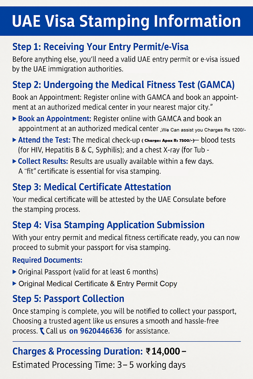 UAE Visa Stamping Assistance
